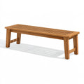 Banc de jardin 120 x 40 x 45 cm en bois marron à lattes style contemporain